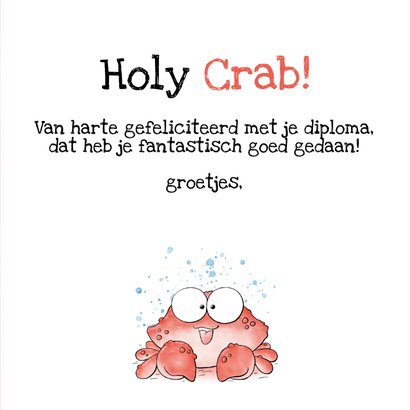 Geslaagd kaart Krab - Holy Crab you did it! 3