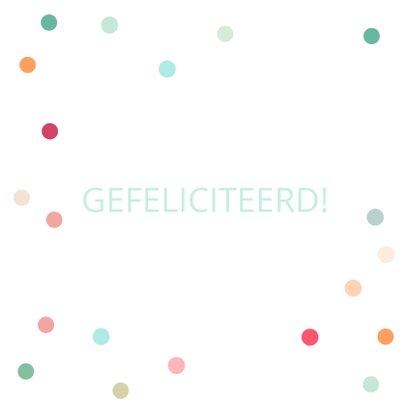 Geslaagd kaart met confetti 2