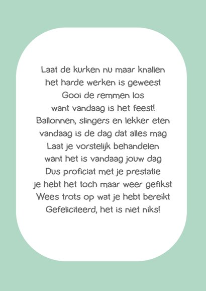 Geslaagd kaart met quote 3