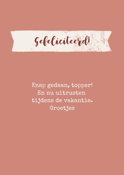 Geslaagd kaart met trots meisje 3