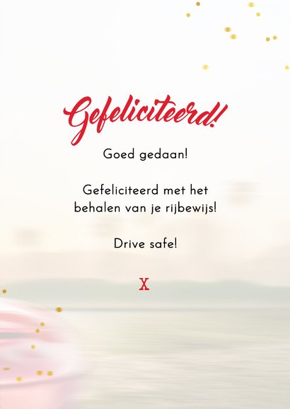 Geslaagd kaart rijbewijs giraf auto stoer grappig 3