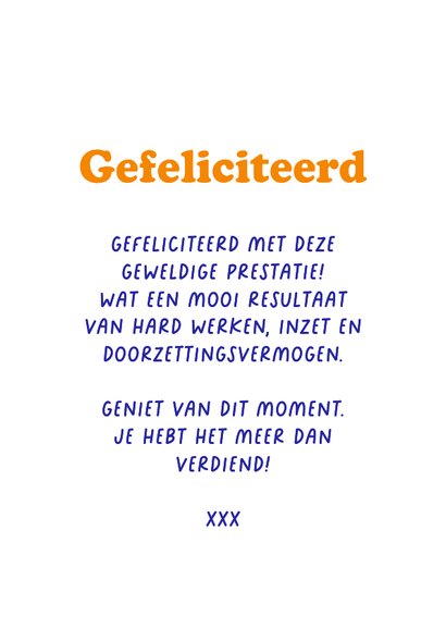 Geslaagd kaart rood wit blauw lintje rozet you did it 3