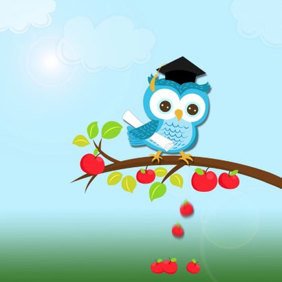 Geslaagd kaart uil-student 2