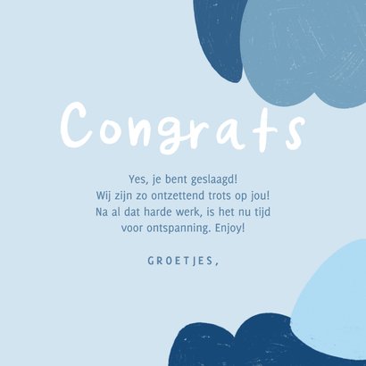 Geslaagd kaart you did it bro blauwe vormen 3