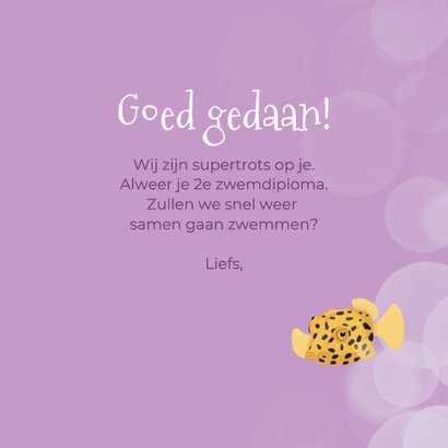 Geslaagd kaart zwemdiplomaB koningin van de zee 3