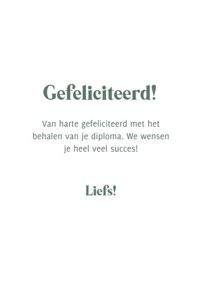 Geslaagd kaartje abstract met foto 3