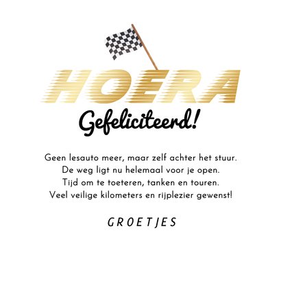 Geslaagd rijbewijs kaart kartauto goed gedaan 3