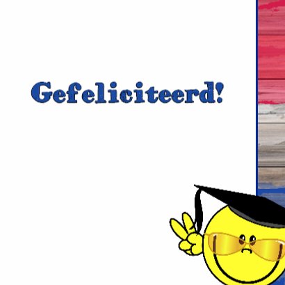 Geslaagd ROOD WIT BLAUW Smiley 3