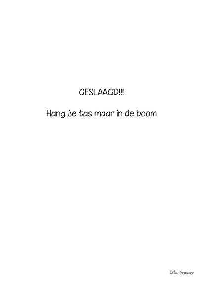 Geslaagd schooltas in boom 3