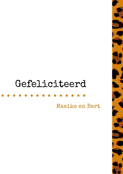 Geslaagd Typografisch met luipaardprint 3