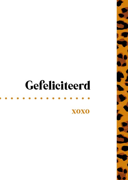 Geslaagd Typografisch met luipaardprint 3