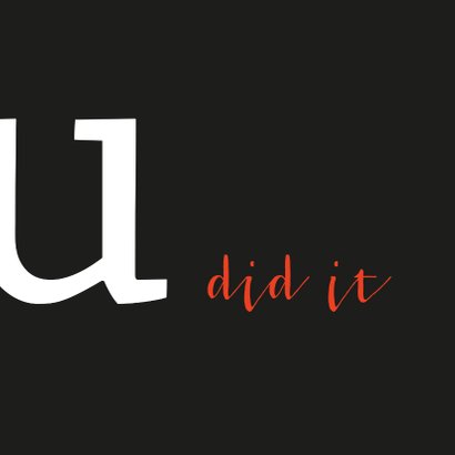 Geslaagd typografisch yes 3
