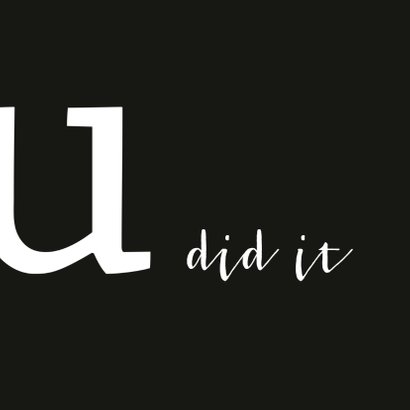 Geslaagd typografisch yes 3