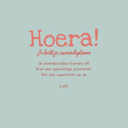 Geslaagd voor je zwemdiploma als een vis in het water 3