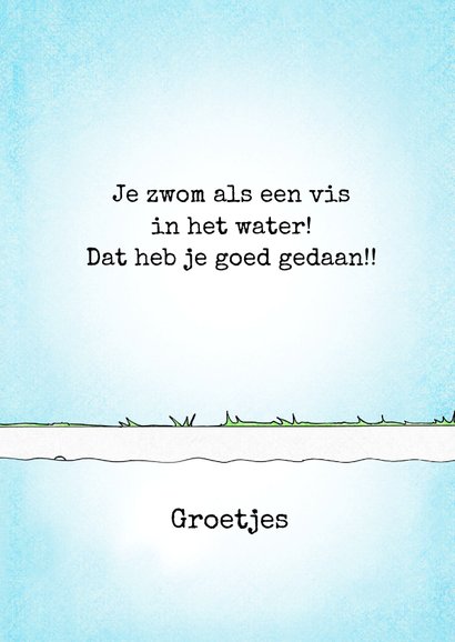 Geslaagd voor zwemdiploma met konijn en eekhoorn in zwembad 3