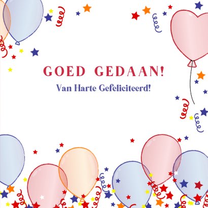 Geslaagd! yes you did it ballonnen en confetti 3