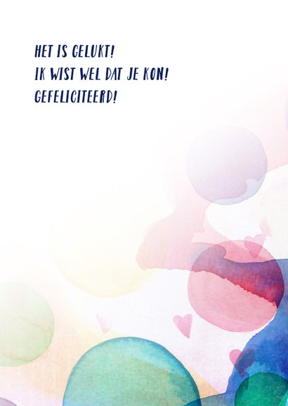 Geslaagd Yes you did it 3
