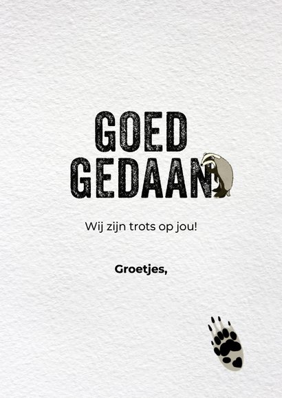 Geslaagdkaart Goed gedaan 'das niet gek' 3