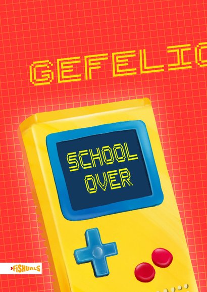 Geslaagdkaart met gameboy 2