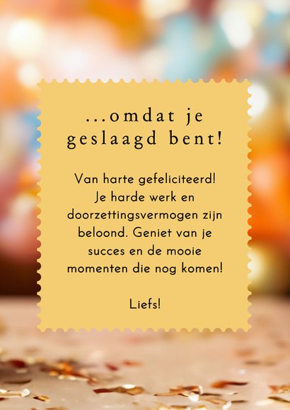 Geslaagdkaart muisje piepklein berichtje afstudeerhoedje 3