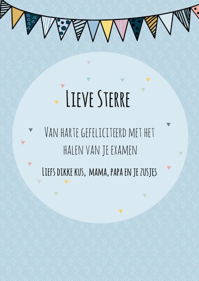 Geslaagdkaart no drama lama blauw 3