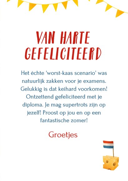 Geslaagdkaart worst kaas 3