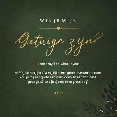 Getuige kaart wil je mijn getuige zijn? botanisch 3