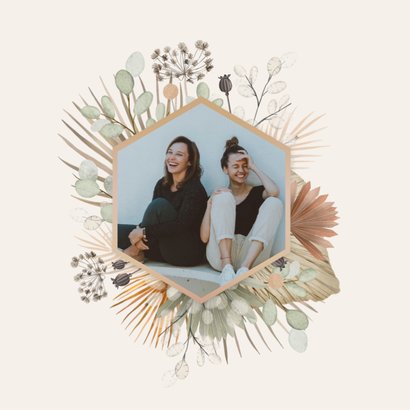 Getuige vragen kaart - natuurlijke droogbloemen illustratie 2