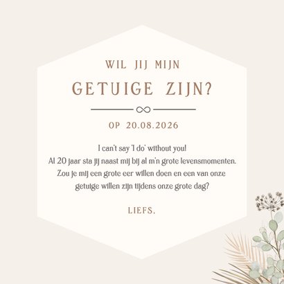 Getuige vragen kaart - natuurlijke droogbloemen illustratie 3