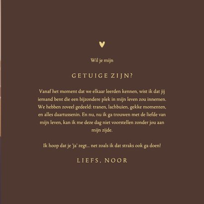Getuigekaart i can't say I do met grote foto en goudfolie 3