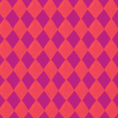 Gezakt wenskaart wat kut ruitjes rood roze paars 2