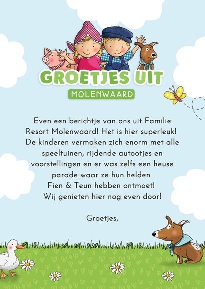 Gezellige fotocollage kaart 'Groetjes uit Molenwaard' 3