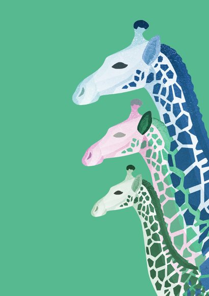 Giraffes verjaardagskaart 2
