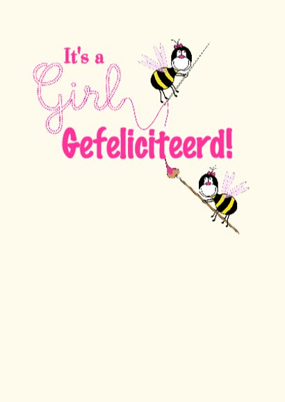 GIRL Baby geboren bloemen en bijtjes 3