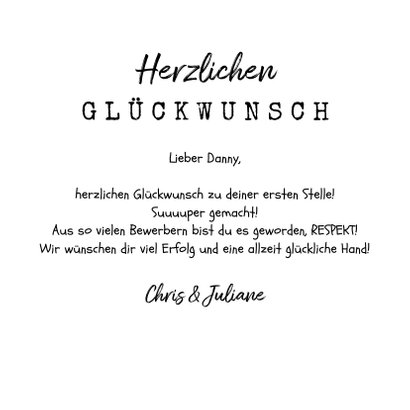 Glückwunschkarte 'Good Job' 3