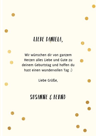 Glückwunschkarte 'happy bday to you' mit Konfetti 3