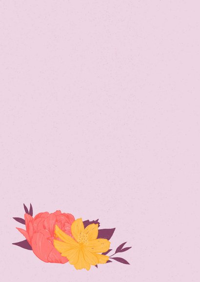Glückwunschkarte mit Blumen & Hand-Lettering 2