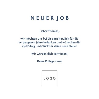 Glückwunschkarte neuer Job eigene Fotos 3