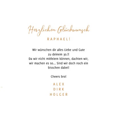 Glückwunschkarte Party auf Distanz 3