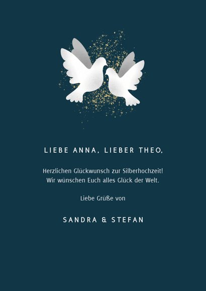 Glückwunschkarte zum 40. Hochzeitstag Weiße | Kaartje2go