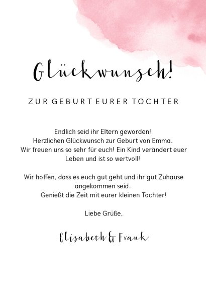 Glückwunschkarte zur Geburt Elefant mit Luftballons 3