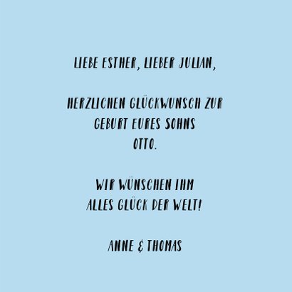 Glückwunschkarte zur Geburt Prince 3