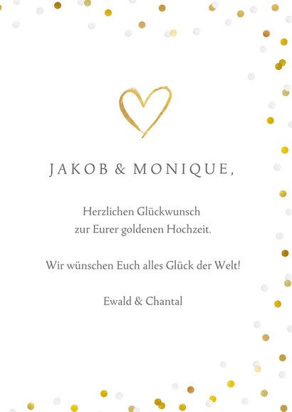 Glückwunschkarte zur goldenen Hochzeit Sektgläser 3