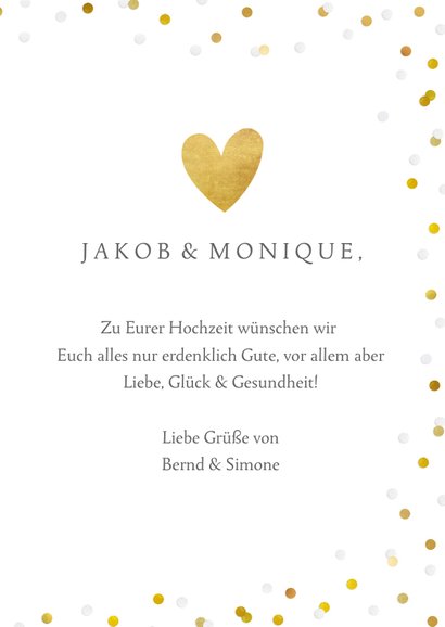 Glückwunschkarte zur Hochzeit Tauben mit Herz 3