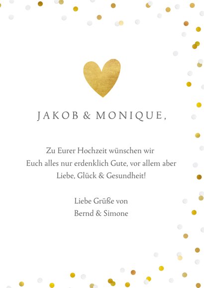 Glückwunschkarte zur Hochzeit Tauben mit Herz 3