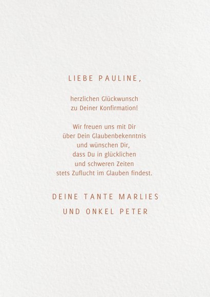 Glückwunschkarte zur Konfirmation mit Taube 3