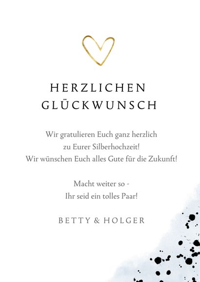 Glückwunschkarte zur Silberhochzeit mit Zahlenballon 3