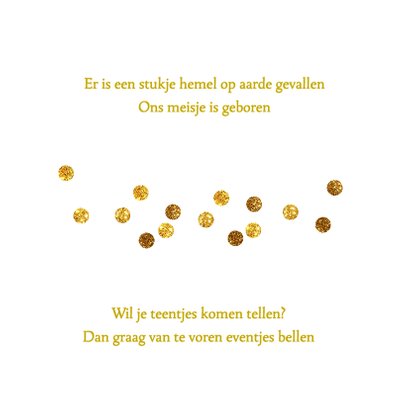 gouden aquarel geboortekaartje 2