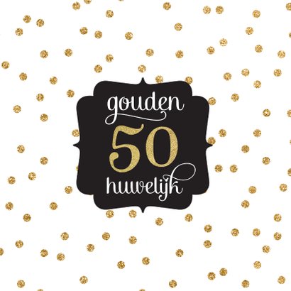 Gouden huwelijk jubileum goudfolie stippen patroon 2