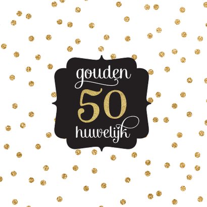 Gouden huwelijk jubileum goudfolie stippen patroon 2